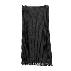 NIC+ZOE Black Midi Sweater Skirt with overlay M